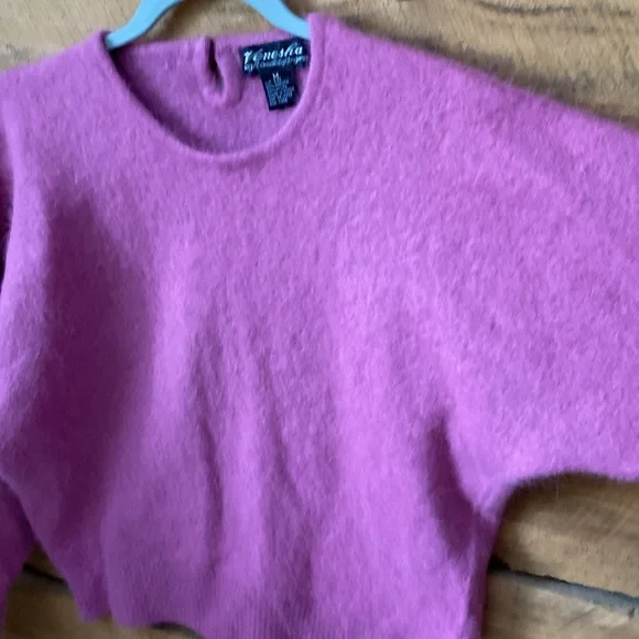 Vintage angora blend sweater medium pink - Picture 6 of 8